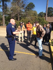 Trooper Brett Davis discusses the severity of a DWI and underage intoxication to students. 