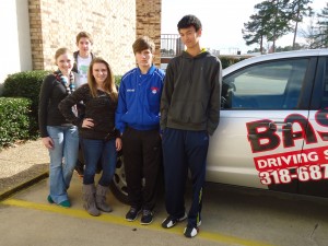 Getting started on their 8 hours of behind-the-wheel instruction. 